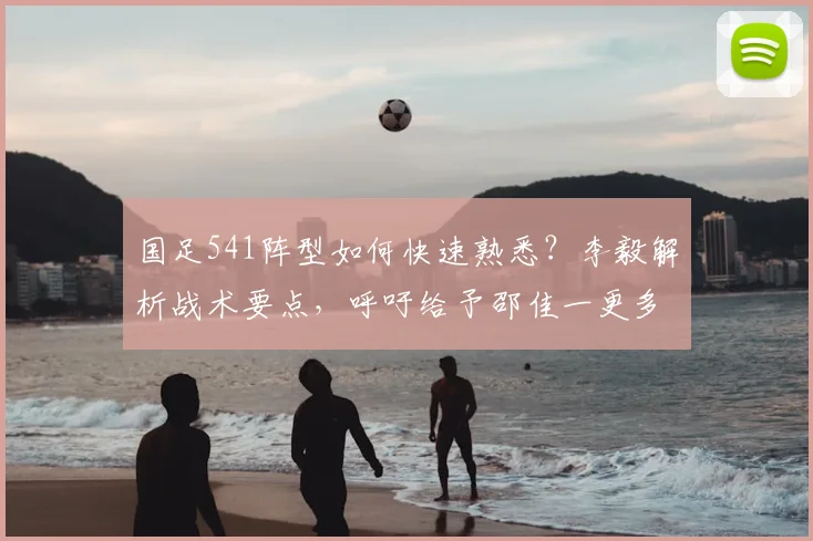 国足541阵型如何快速熟悉?李毅解析战术要点,呼吁给予邵佳一更多磨合时间